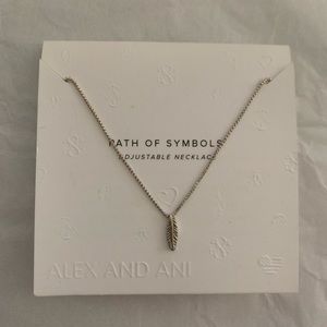 Alex and Ani Feather Sterling Silver Necklace